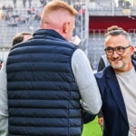 Will Still et Franck Haise lors de la rencontre entre le Rc Lens et Nice à Bollaert