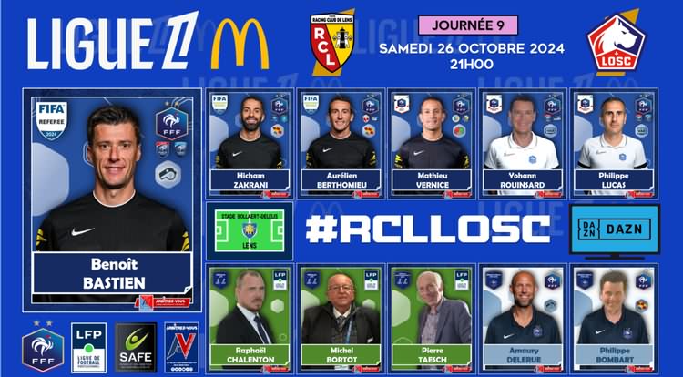 Corps arbitral du derby ec lens Losc