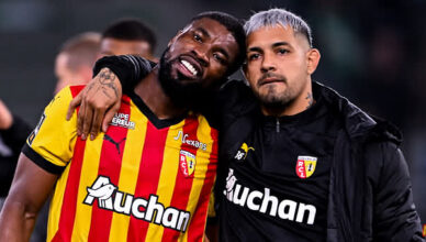 Facundo Medina et Kevin Danso après la défaite du RC Lens face à Lille