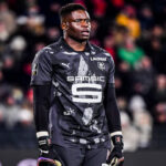 Brice Samba, ancien du RC Lens, pour son premier match avec rennes