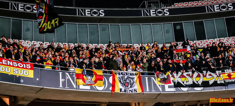 Les supporters du RC Lens à Nice