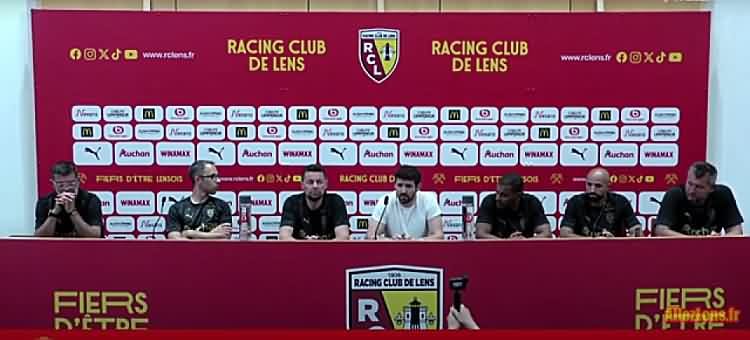 Conférence de presse au RC Lens