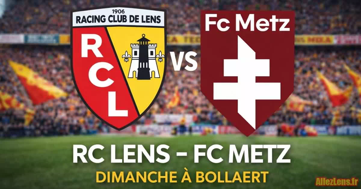 RC Lens – FC Metz : enjeux, absents et compos attendues