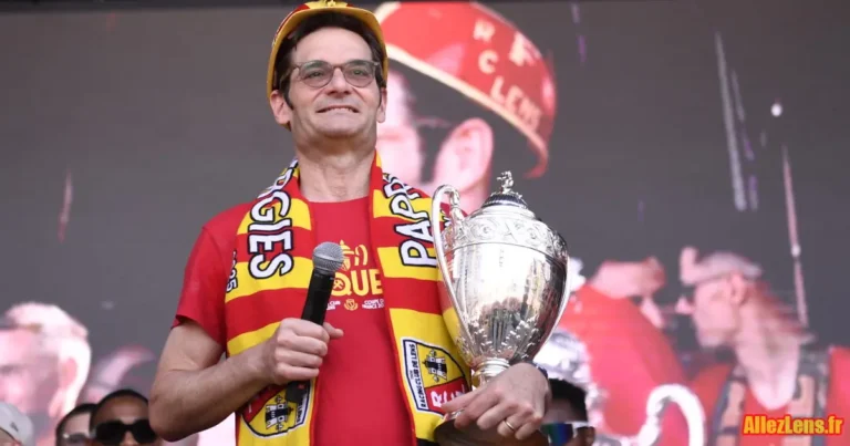 Le président du RC Lens Joseph Oughourlian détaillant sa vision économique pour l'avenir de Bollaert