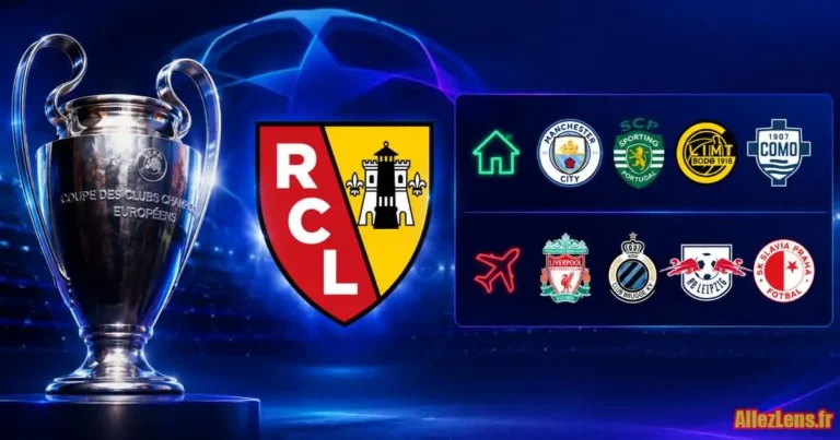 Les huit adversaires du RC Lens en Ligue des Champions